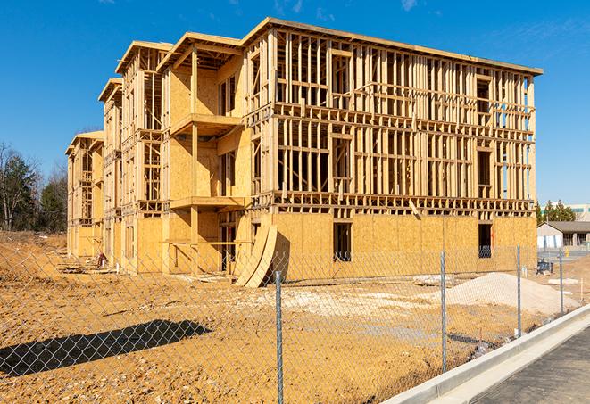 a mobile fence protecting a construction site and workers in Casco, WI